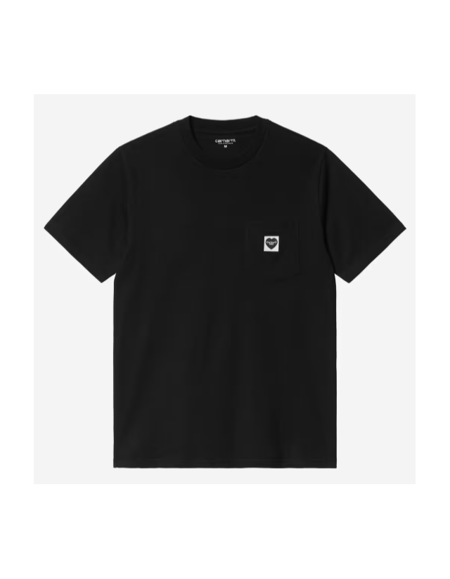 Carhartt Wip Pocket Heart T-Shirt - Black / Black - Herren T-Shirt  - Cover Photo 1