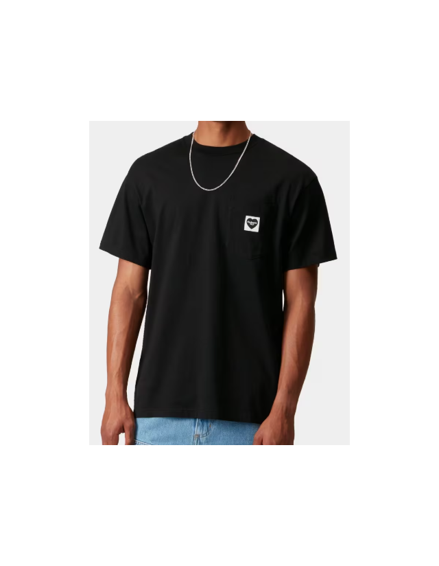 Carhartt Wip Pocket Heart T-Shirt - Black / Black - Herren T-Shirt  - Cover Photo 2