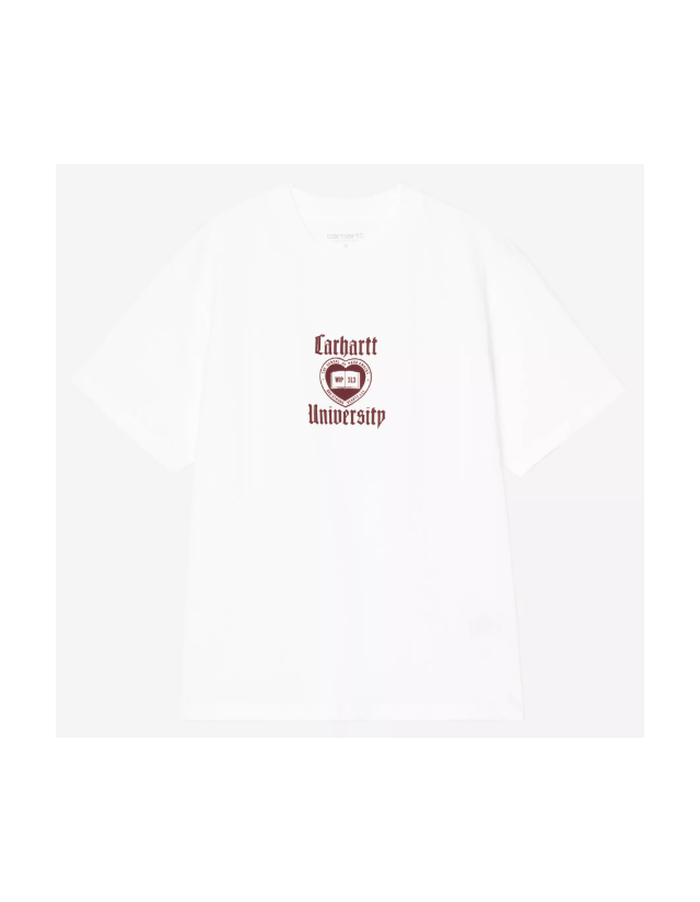 Carhartt Wip W' Schooling T-Shirt - White - Damen T-Shirt  - Cover Photo 1