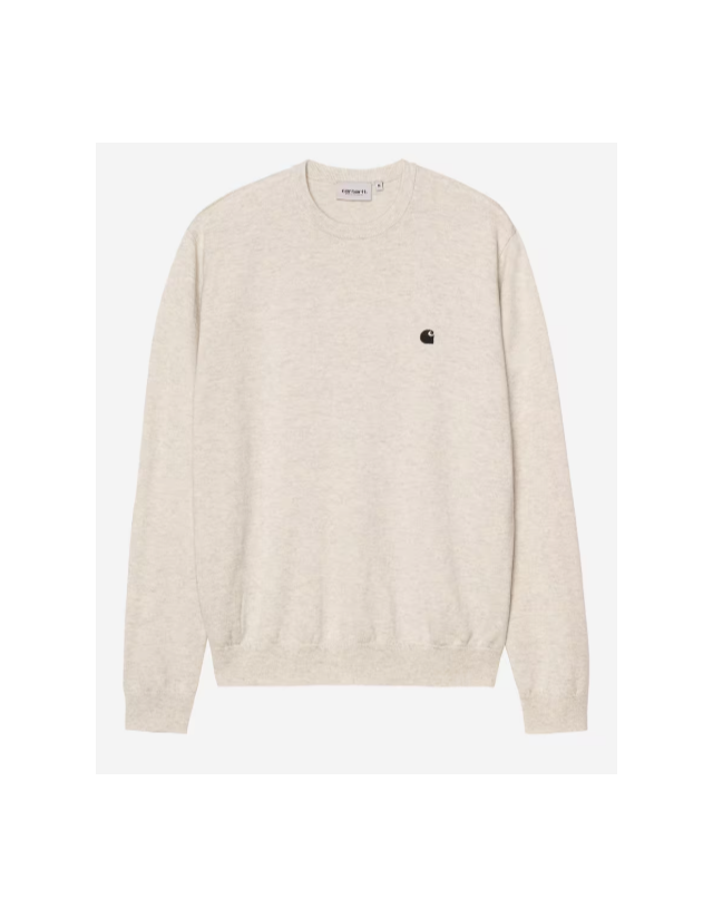 Carhartt Wip Madison Sweater - Fleur De Sel / Black - Herren Sweatshirt  - Cover Photo 1