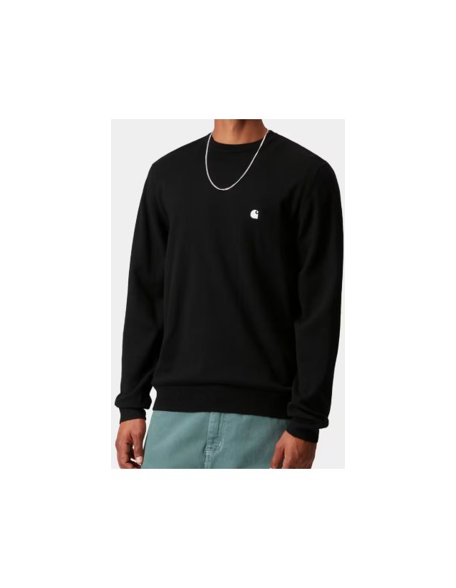 Carhartt Wip Madison Sweater - Black / Wax - Herren Sweatshirt  - Cover Photo 2