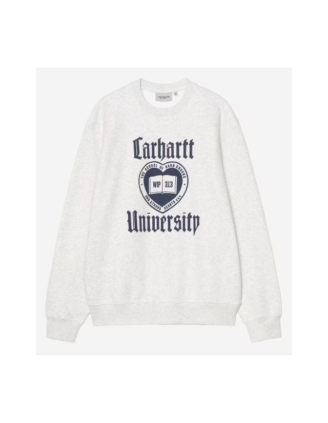 Carhartt Wip Schooling Schooling Sweat - Ash Heather - Herren Sweatshirt  - Cover Photo 1