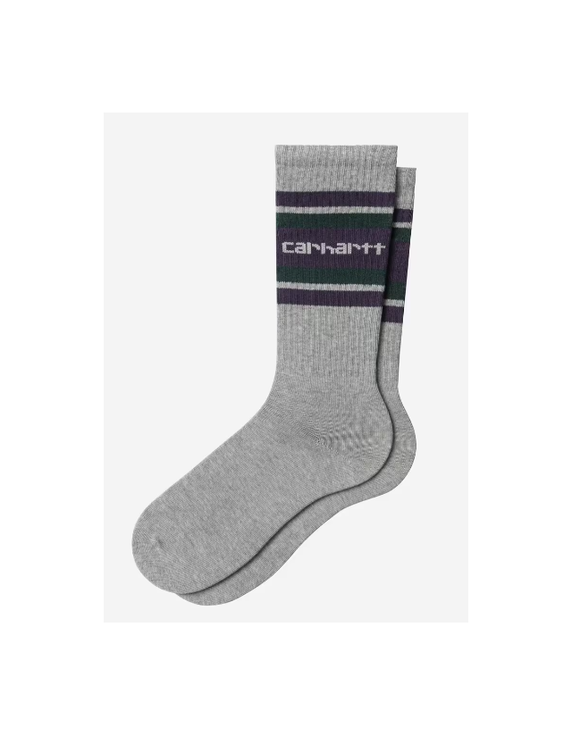 Carhartt Wip Connors Socks - Grey Heather / Lokers / Dark Fir - Sokken  - Cover Photo 1