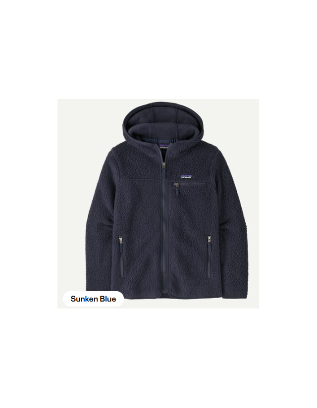 Patagonia W' Retro Pile Hoody - Sunken Blue - Veste Femme  - Cover Photo 2