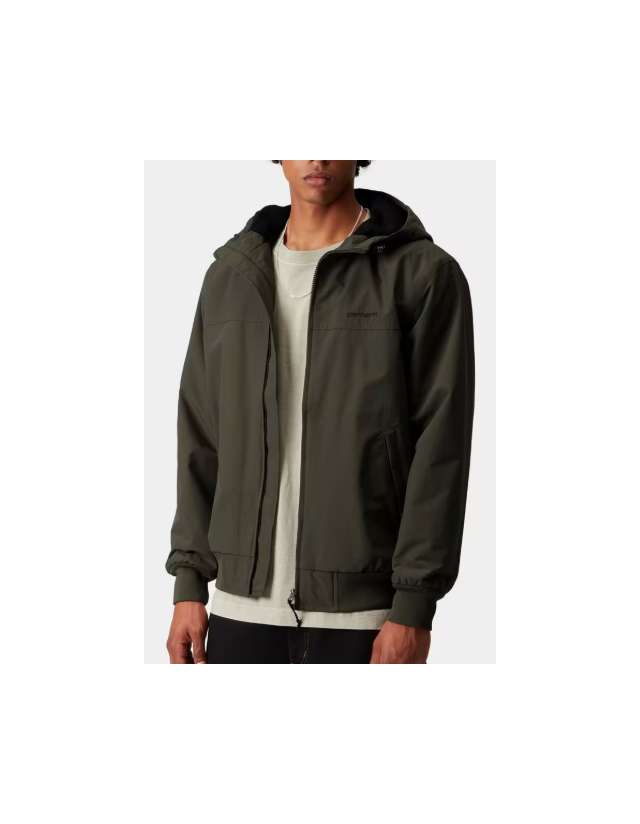 Carhartt Wip Hooded Sail Jacket - Cypress / Black - Mann Jacke  - Cover Photo 1