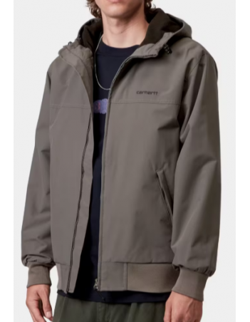 Carhartt WIP Hooded sail Jacket - Porphyry / Black - Mann Jacke - Miniature Photo 1