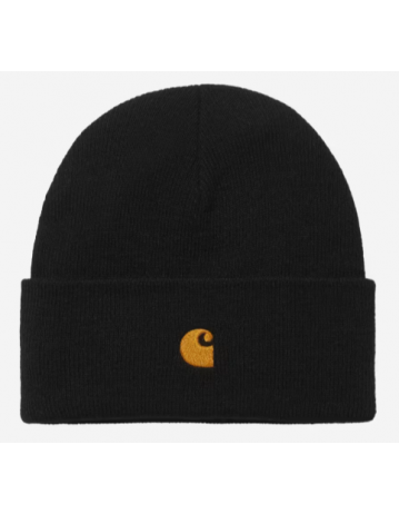 Carhartt Wip Chase Beanie - Black / Gold - Product Photo 1