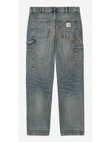Carhartt Wip Single Knee Pant - Blue Worn Used Wash - Product Photo 2