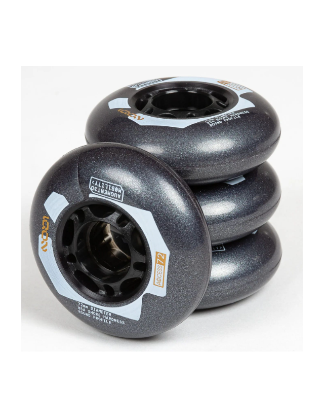 Iqon Access Wheels 72mm / 85a - 4pack Grey - Rollerblades Räder  - Cover Photo 1