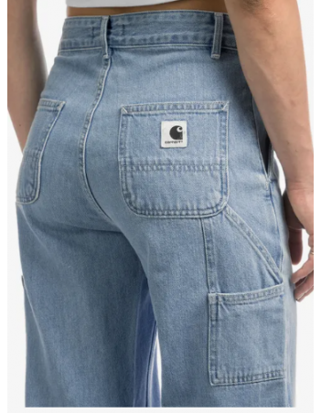 Carhartt WIP w' Pierce Pant straight - Blue stone Bleached - Damenhose - Miniature Photo 2