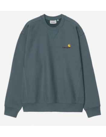 Carhartt WIP American script sweat - Office blue - Herren Sweatshirt - Miniature Photo 1