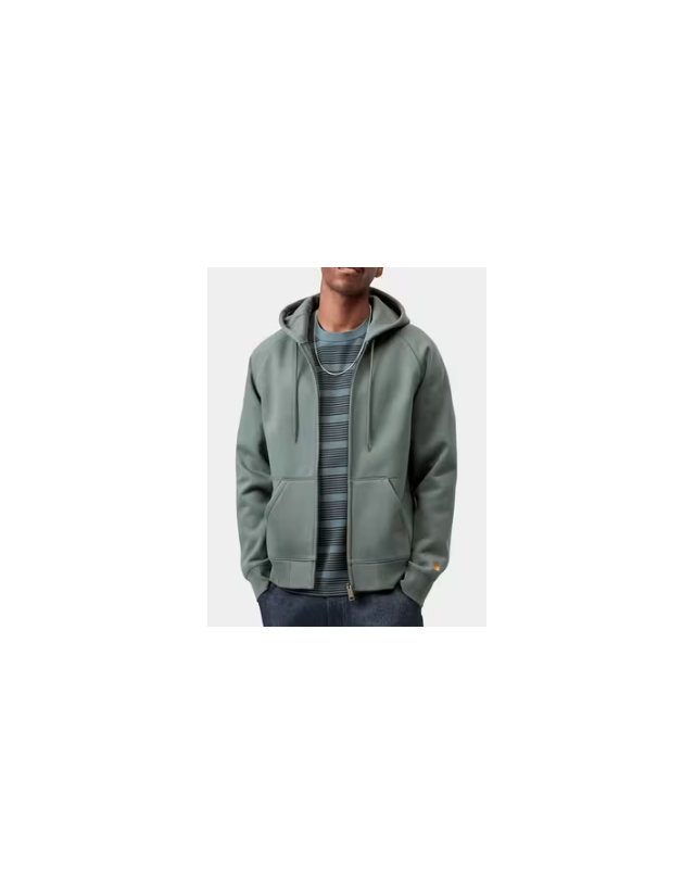 Carhartt Wip Hooded Chase Jacket - Velvet Green - Herren Sweatshirt  - Cover Photo 1