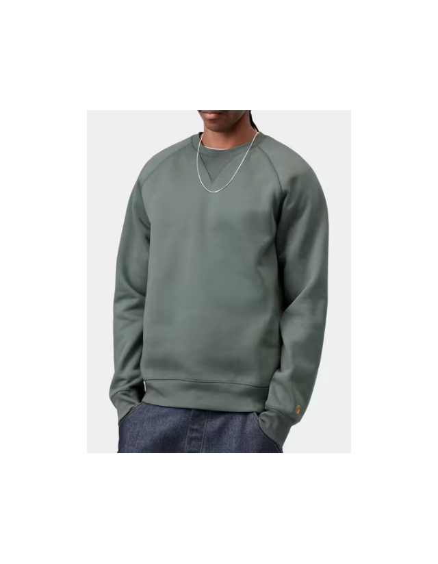 Carhartt Wip Chase Sweat - Velvet Green - Herren Sweatshirt  - Cover Photo 1