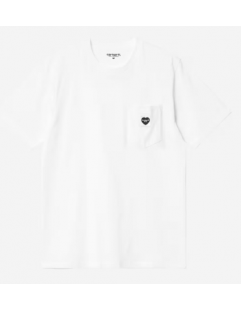 Carhartt WIP Pocket heart t-shirt - White / black - T-Shirt Voor Heren - Miniature Photo 1