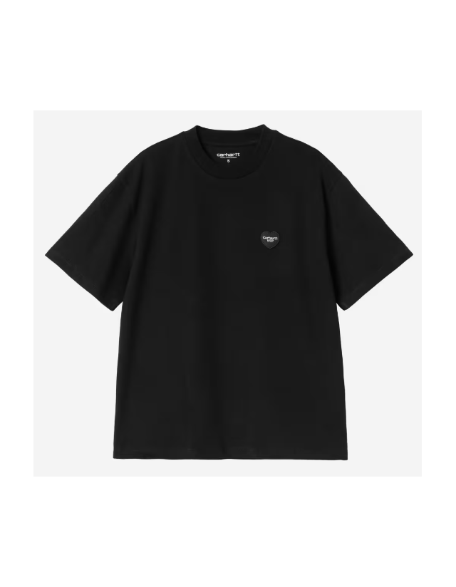 Carhartt Wip W' Heart Patch T-Shirt - Black / Black - Dames T-Shirt  - Cover Photo 1