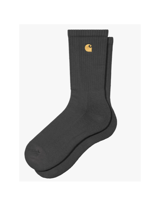 Carhartt Wip Chase Socks - Porphyry / Gold - Chaussettes  - Cover Photo 1