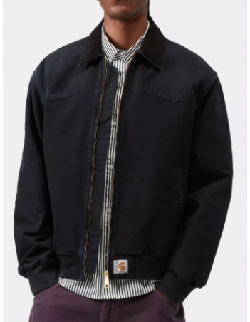 Carhartt WIP OG Santa Fe Jacket - Black grind wash - Mann Jacke - Miniature Photo 3