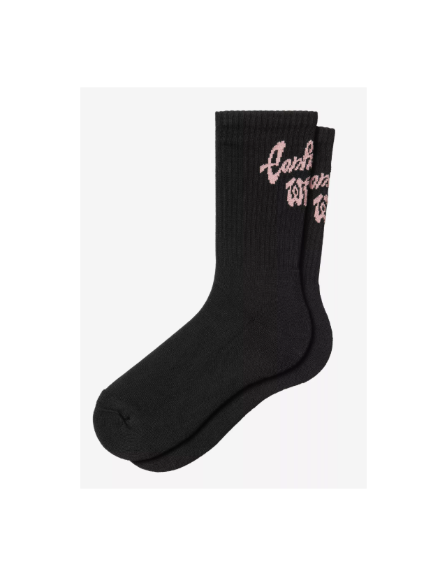 Carhartt Wip Chedda Socks - Black / Glassy Pink - Sokken  - Cover Photo 1