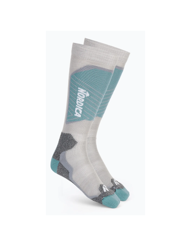 Nordica Tech Junior Socks - Grey / Lichen Blue - Sokken  - Cover Photo 1