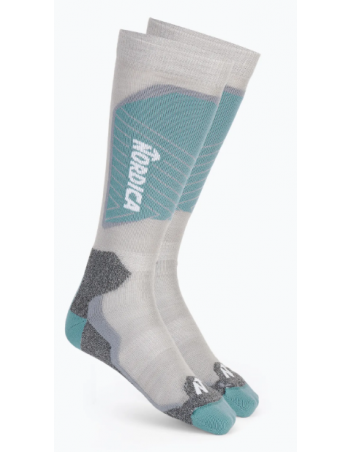 Nordica Tech junior socks - grey / Lichen Blue - Sokken - Miniature Photo 1