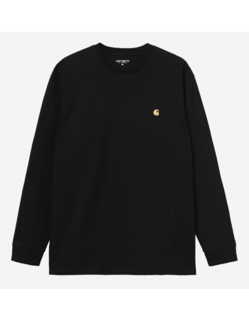 Carhartt WIP L/S Chase T-shirt - Black / Gold - Herren T-Shirt - Miniature Photo 1