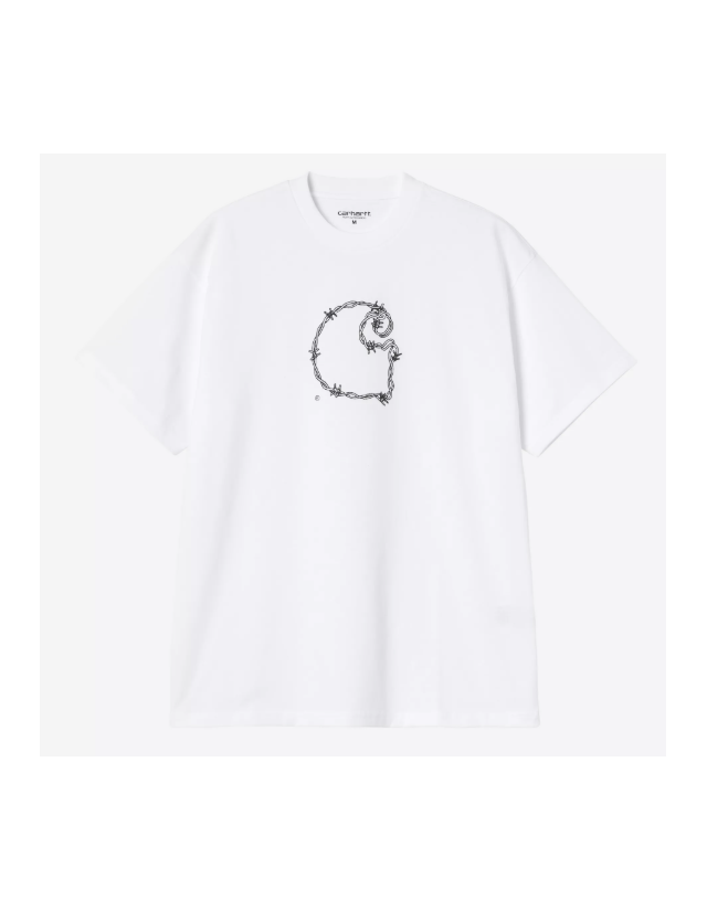 Carhartt Wip Barbwire C T-Shirt - White - Herren T-Shirt  - Cover Photo 1
