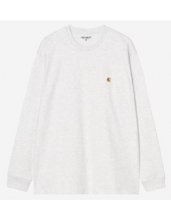 Carhartt WIP L/S Chase T-shirt - ash heather / Gold - T-Shirt Voor Heren - Miniature Photo 1
