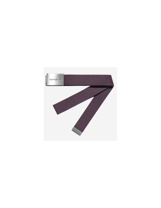 Carhartt Wip Clip Belt Chrome - Cozy Purple - Ceinture  - Cover Photo 1
