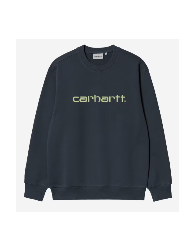 Carhartt Wip Carhartt Sweat - Deep Night / Gentle Green - Sweat Homme  - Cover Photo 1