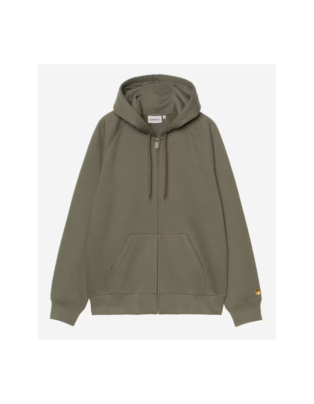 Carhartt Wip Hooded Chase Jacket - Leaf / Gold - Herren Sweatshirt  - Cover Photo 1