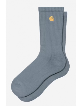 Carhartt WIP Chase socks - Cozy Blue / gold - Chaussettes - Miniature Photo 1