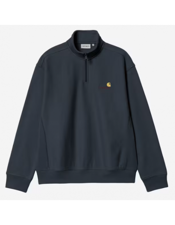 Carhartt WIP Half ZIP American Script - Deep night - Herren Sweatshirt - Miniature Photo 1