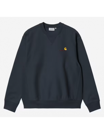 Carhartt WIP American Script sweat - Deep night - Herren Sweatshirt - Miniature Photo 1