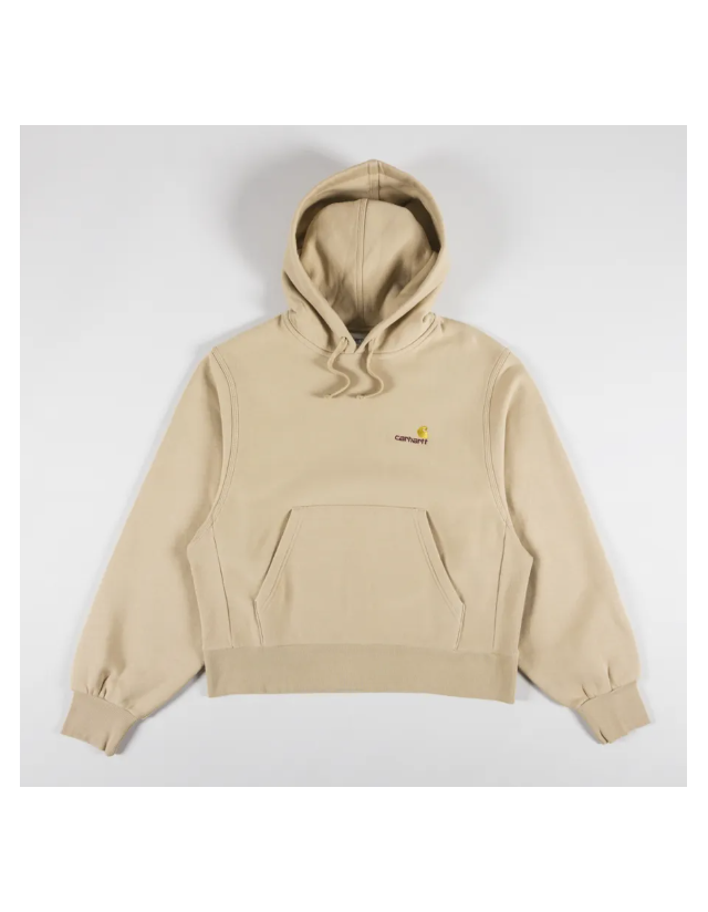 Carhartt Wip W' Hooded American Script Sweat - Sable - Damen Sweatshirt  - Cover Photo 1