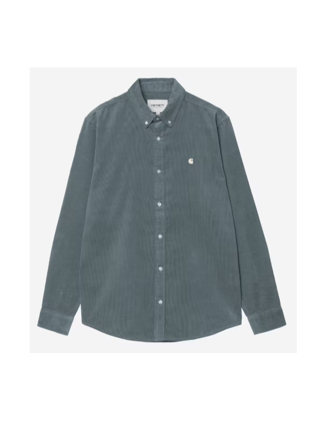 Carhartt Wip Madison Fine Cord Shirt - Cozy Blue - Herrenhemd  - Cover Photo 1