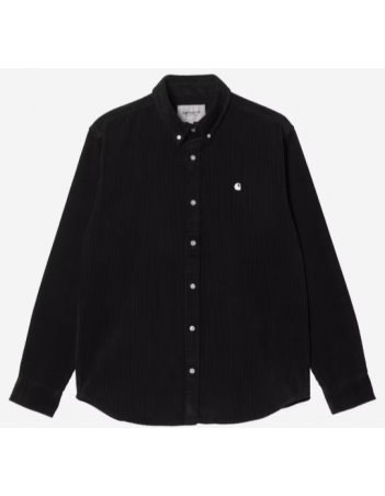 Carhartt WIP Madison fine cord shirt - Black - Man's Shirt - Miniature Photo 1