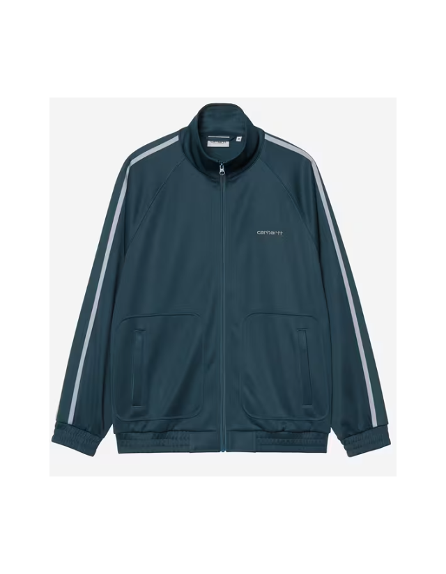 Carhartt Wip Bolar Sweat Jacket - Blue River / Mirror - Herren Sweatshirt  - Cover Photo 1