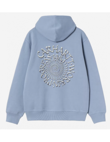 Carhartt Wip Hooded Spiral Sweat - Gentle Blue - Product Photo 1