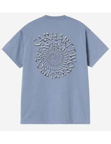 Carhartt Wip T-Shirt Spiral - Gentle Blue - Product Photo 1