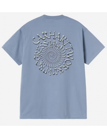 Carhartt WIP T-shirt Spirals - Gentle Blue - T-Shirt Homme - Miniature Photo 1