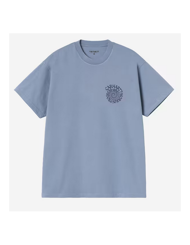 Carhartt Wip T-Shirt Spirals - Gentle Blue - T-Shirt Homme  - Cover Photo 2