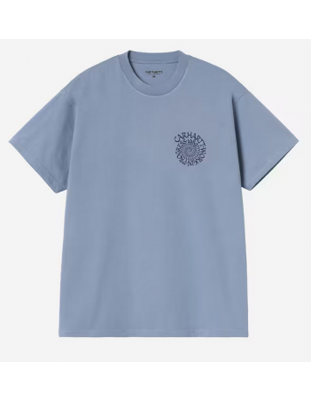 Carhartt WIP T-shirt Spirals - Gentle Blue - T-Shirt Homme - Miniature Photo 2