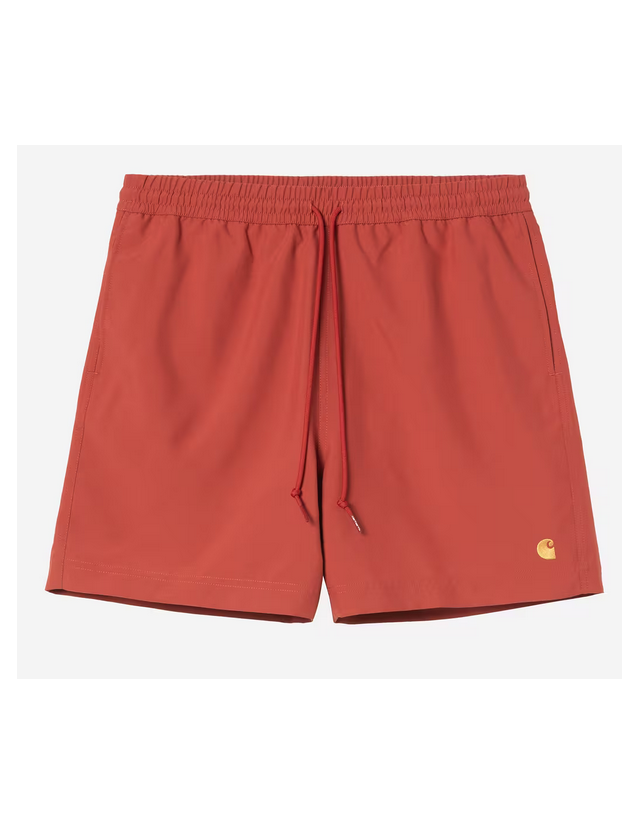 Carhartt Wip Chase Swim Trunks - Oxide Red / Gold - Maillot  - Cover Photo 1
