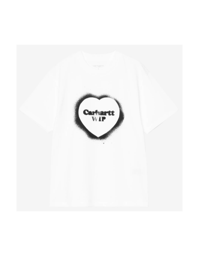 Carhartt Wip W' Spray Heart T-Shirt - White - Women's T-Shirt  - Cover Photo 1