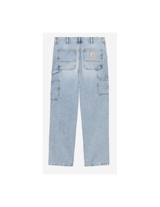 Carhartt Wip Single Knee Pant- Blue Heavy Worn Bleached - Heren Broeken  - Cover Photo 2
