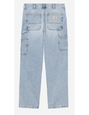 Carhartt WIP Single knee pant- Blue heavy worn bleached - Heren Broeken - Miniature Photo 2