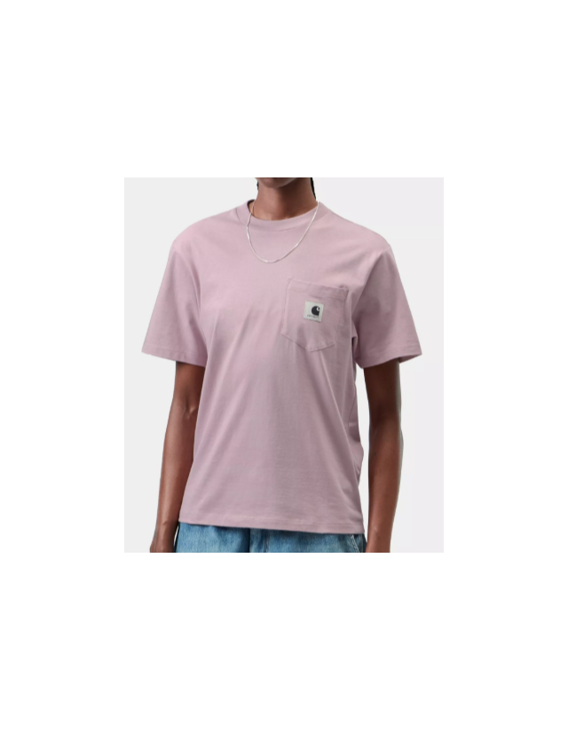 Carhartt Wip W' Pocket T-Shirt - Hortensia - Women's T-Shirt  - Cover Photo 2