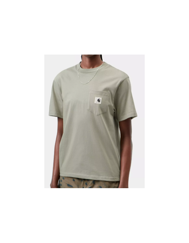 Carhartt Wip W' Pocket T-Shirt - Shady Green - Women's T-Shirt  - Cover Photo 1
