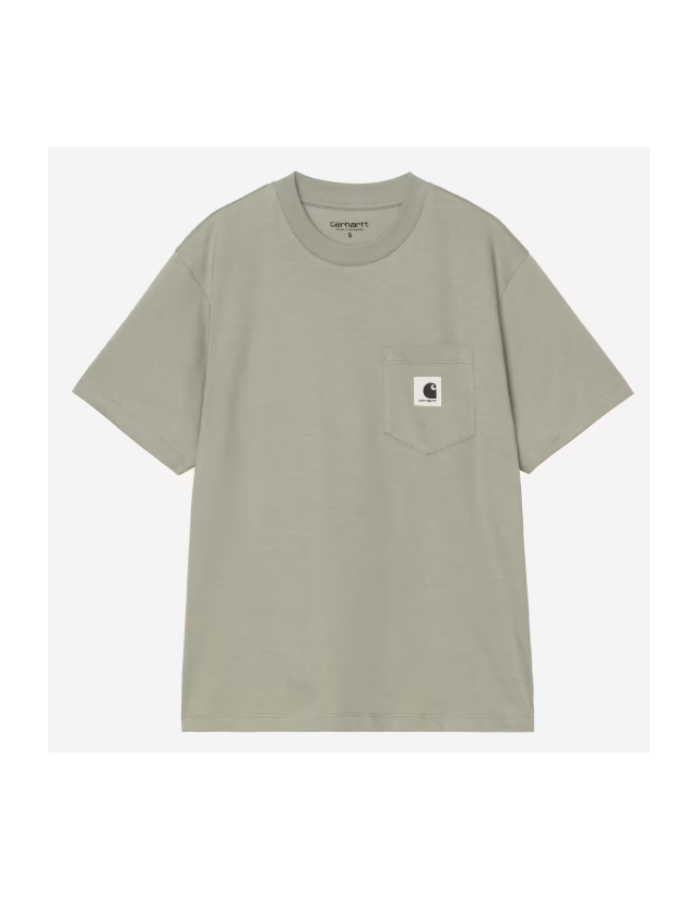 Carhartt Wip W' Pocket T-Shirt - Shady Green - Women's T-Shirt  - Cover Photo 2