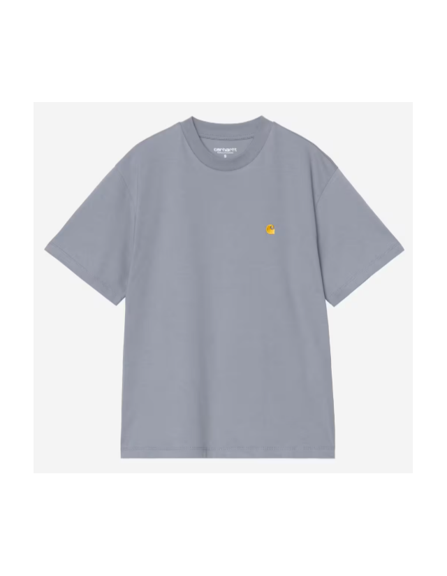 Carhartt Wip W Chase T-Shirt - Shady Blue / Gold - Damen T-Shirt  - Cover Photo 1